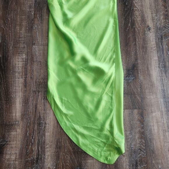 Retrofete Maria Dress in Lime Punch Green Rhinestone Neckline Open Back Small - Picture 10 of 12